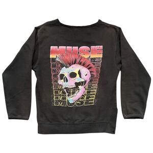Muse Mohawk Skull Graphic Sweatshirt Simulation Theory Era Reworked - Men's S